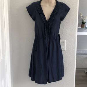 American eagle Blue midi dress with button